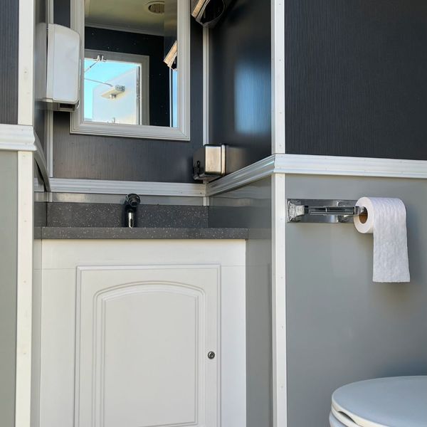 inside of bathroom area