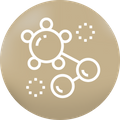 hormone molecular structure icon