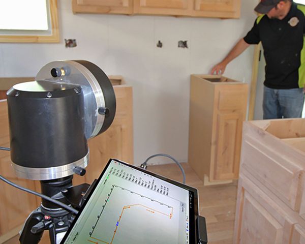 our custom measurement technology in use