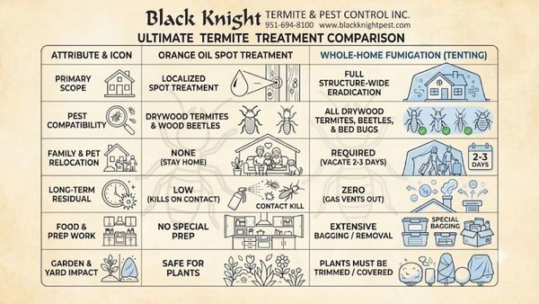 Ultimate Termite Treatment Comparison: Orange Oil vs. Tenting