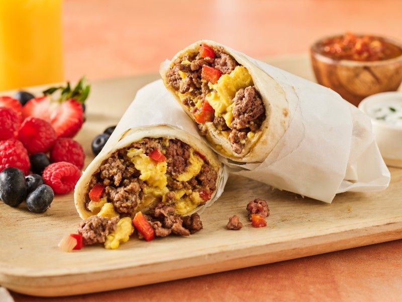 Beef Breakfast Burritos