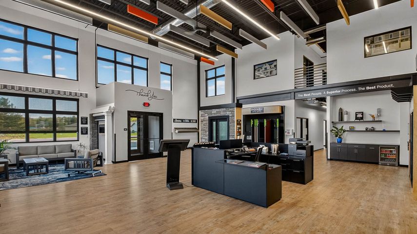 Lobby at Asher Lasting Exteriors in Chippewa Falls, WI - Hoeft Builders