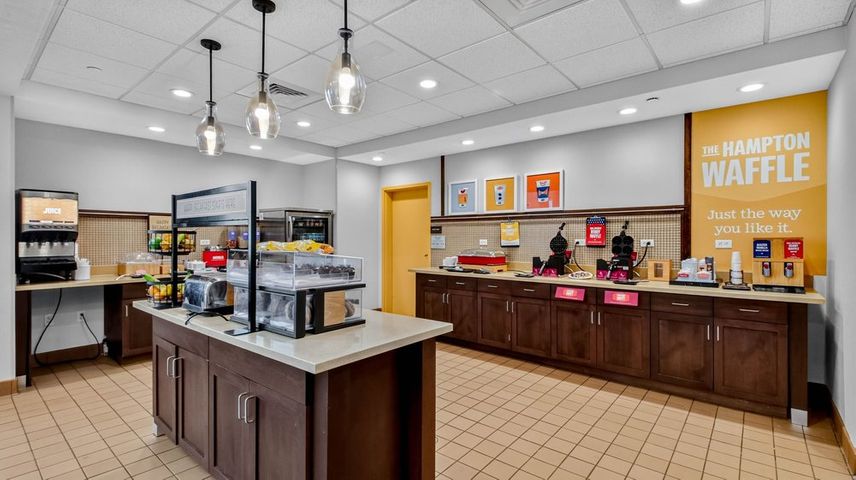 Breakfast buffet construction at Hampton Inn in Menomonie, WI - Hoeft Builders
