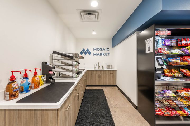 Office remodel with a breakroom market at Mosaic Technologies in Cameron, WI – Hoeft Builders