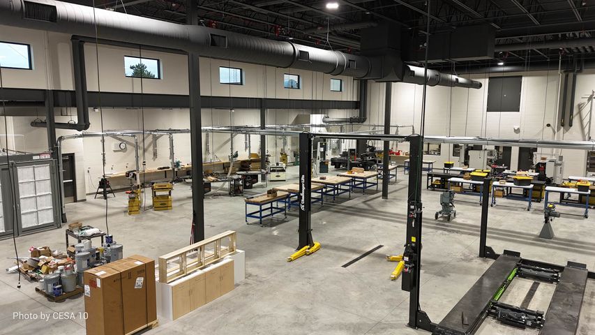 tech ed shop addition at Cadott High School in northwest WI - Hoeft Builders