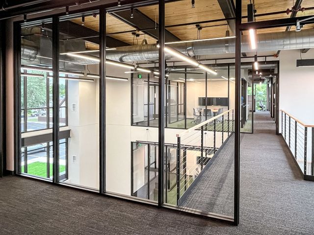 Office with open design at Cedar Corporation in Menomonie, WI - Hoeft Builders