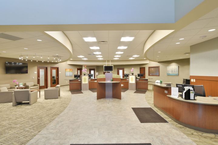 Interior lobby construction for WESTconsin Credit Union in Altoona, Wisconsin - Commercial Construction by Hoeft Builders Lobby construction at WESTconsin Credit Union in Altoona, WI - Hoeft Builders