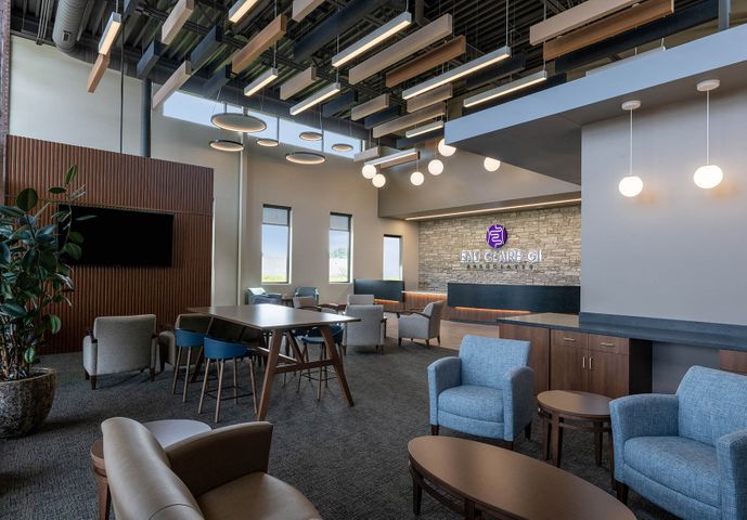 Clinic lobby at Eau Claire GI Associates - Hoeft Builders