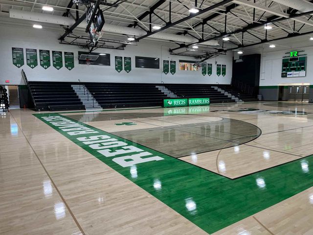 Gym construction at Regis High School in Eau Claire, WI - Hoeft Builders
