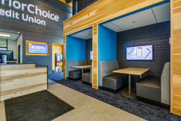 Booths at Superior Choice Credit Union in Rice Lake, WI - Hoeft Builders
