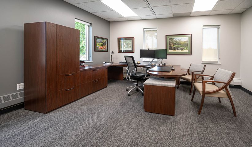 Private office at EO Johnson in Wausau, WI - Hoeft Builders