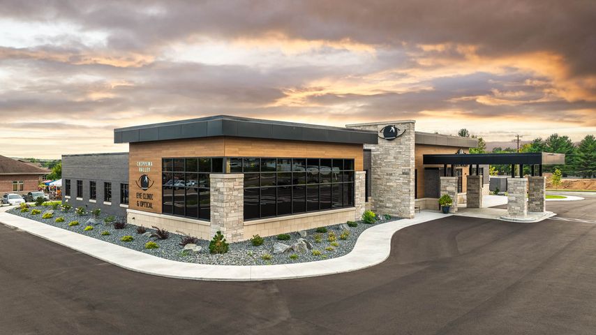 Chippewa Valley Eye Clinic exterior construction - Hoeft Builders