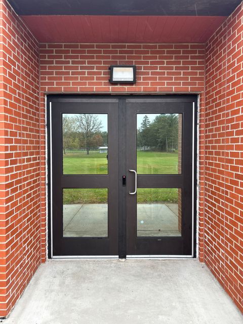 Security entrance at Boyceville School District in northwest Wisconsin - Hoeft Builders