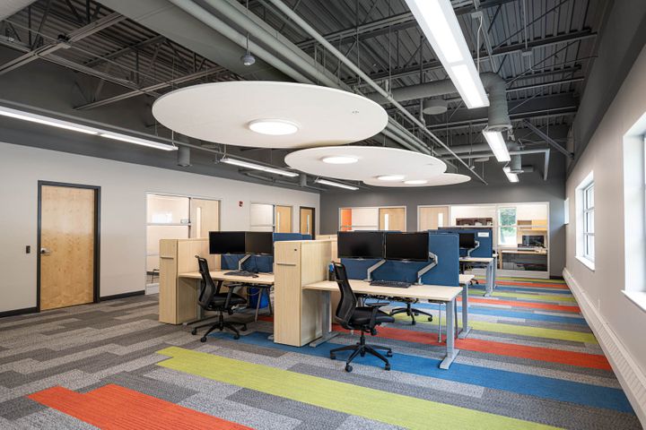 Office workstation design at EO Johnson in Wausau, WI - Hoeft Builders
