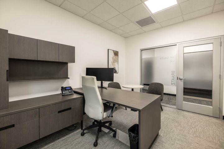 Corporate renovation with private offices at Mosaic Technologies in Cameron, WI – Hoeft Builders
