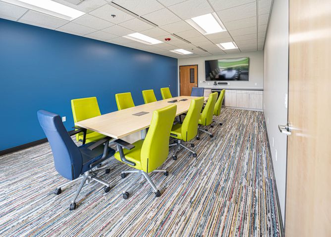 Conference room construction at EO Johnson in Wausau, WI - Hoeft Builders