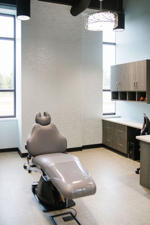 Dental treatment room construction at Horton Orthodontics in Woodbury, Minnesota. Design build contractor Hoeft Builders Dental treatment room construction at Horton Orthondontics in Woodbury, MN - Hoeft Builders
