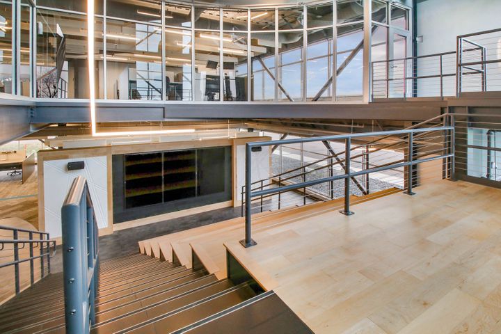 Stairs at Elite Extra Office in Eau Claire, WI - Hoeft Builders