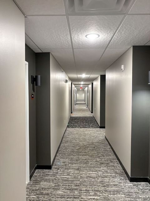 Apartment hallway at Gunflint Vue in Grand Marais, MN - Hoeft Builders