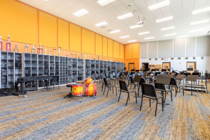 Band room renovation at Elk Mound High School in northwest WI - Hoeft Builders