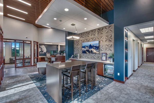 Lobby construction at WNB Financial in Holmen, WI - Hoeft Builders