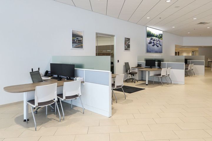 Car dealership office renovation at One Automotive Hyundai in Eau Claire, WI - Hoeft Builders
