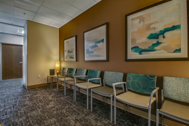 Medical office waiting area at Chippewa Valley Eye Clinic in Eau Claire, WI - Hoeft Builders