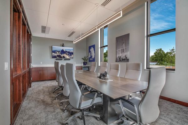 Conference room construction at WNB Financial in Holmen, WI - Hoeft Builders