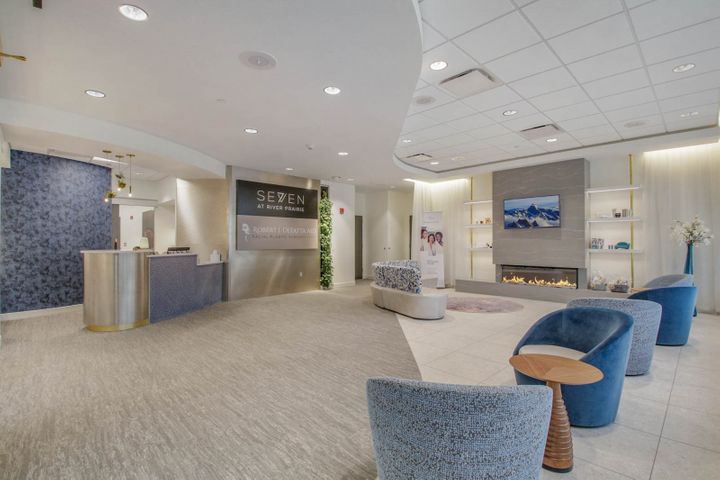 Seven At River Prairie lobby construction in Altoona, WI - Hoeft Builders