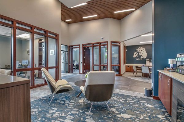 Bank lobby construction for WNB Financial in Holmen, WI - Hoeft Builders
