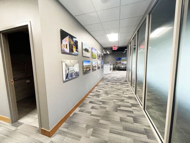 Office hall at Hoeft Builders in Altoona, WI