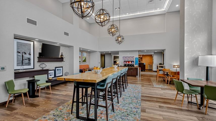 Breakfast area construction at Hampton Inn in Menomonie, WI - Hoeft Builders