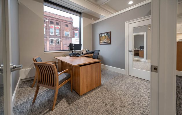Remodeled office at Northwestern Bank in Chippewa Falls, WI - Hoeft Builders