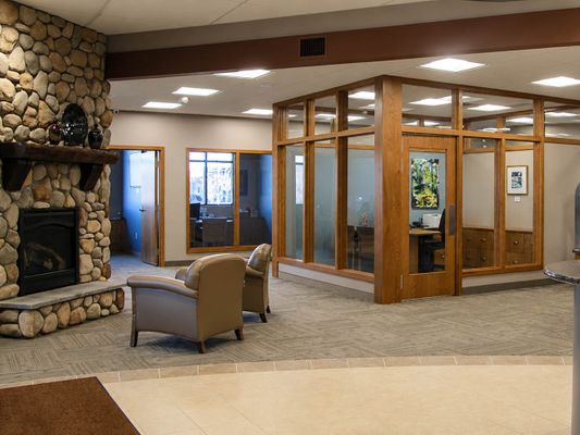 Lobby construction at Northwestern Bank in Altoona, WI - Hoeft Builders