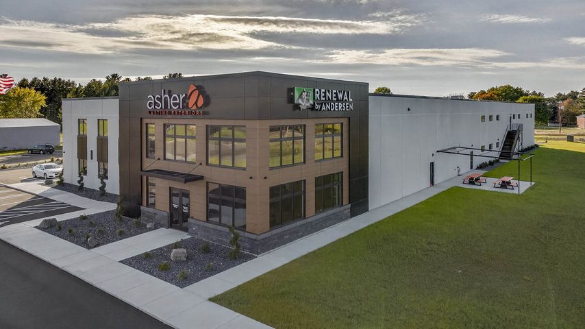 Corporate office exterior at Asher Lasting Exteriors in Chippewa Falls, WI - Hoeft Builders