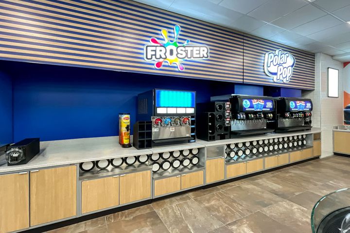 Gas station convenience store interior construction at Circle K in Sparta, WI, built by Hoeft Builders Circle K interior construction in Sparta, WI - Hoeft Builders