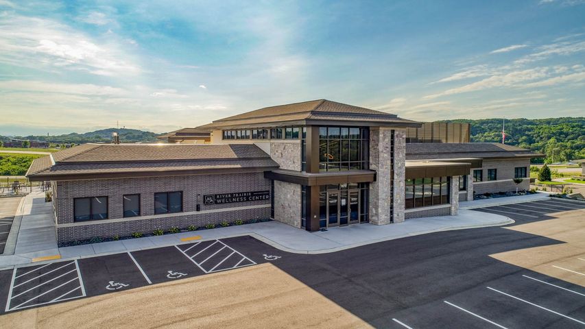 Exterior construction of River Prairie Wellness Center - Hoeft Builders