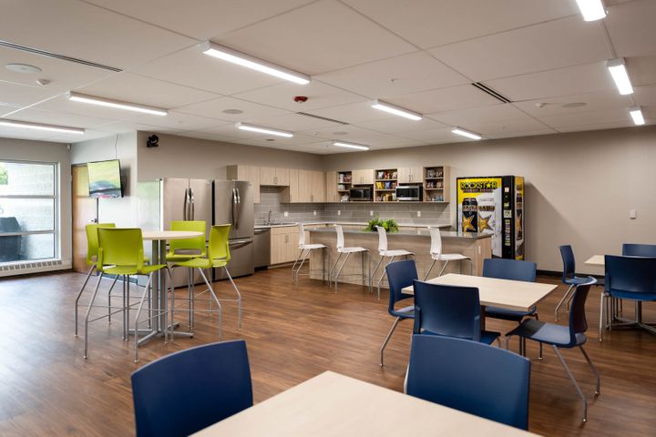 Office breakroom at EO Johnson in Wausau, WI - Hoeft Builders