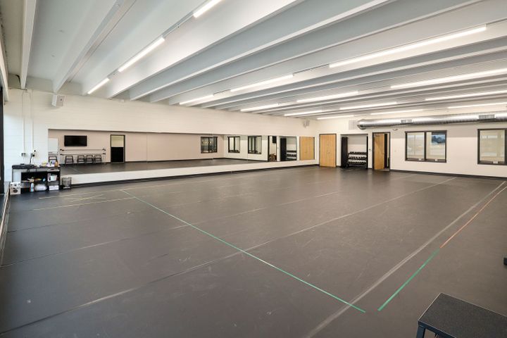 Dance studio construction with custom sprung floors in Rice Lake, WI, built by Hoeft Builders Dance studio with custom sprung floors renovation at Christine's in Rice Lake, WI - Hoeft Builders