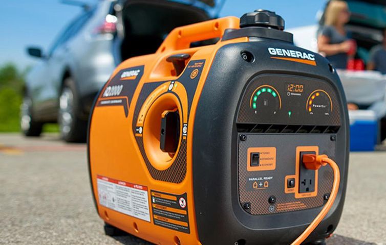 generac portable generator outside