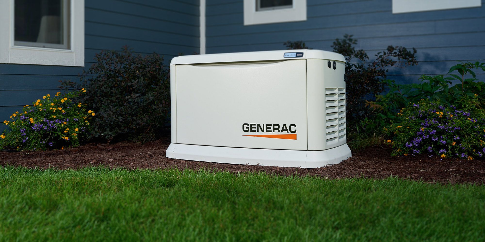 generac standby generator outside residential home