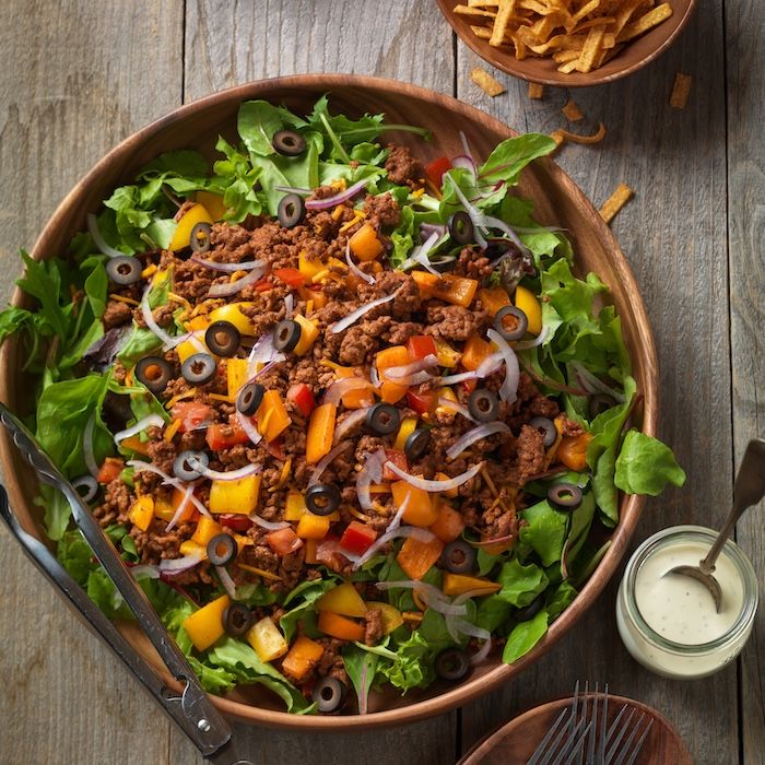 Beef Confetti Taco Salad