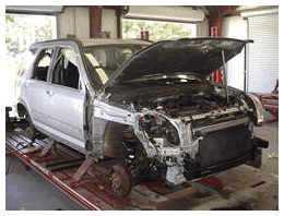 Image of a vehicle being worked on
