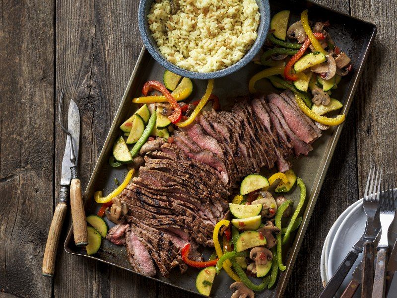 Grilled Southwestern Steak & Colorful Vegetables