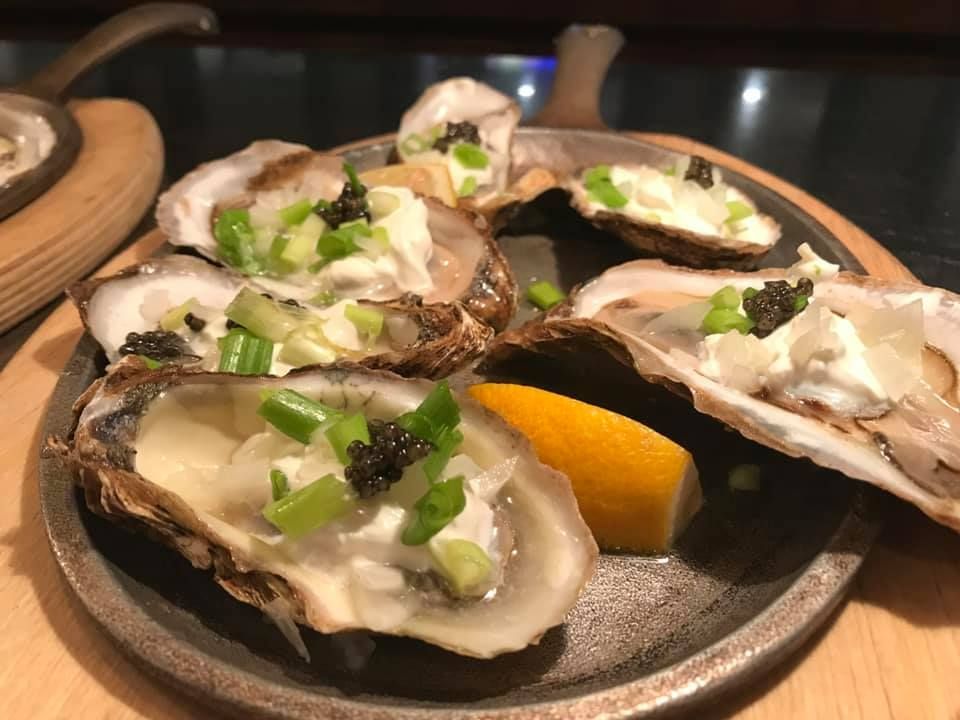 raw bar with oysters