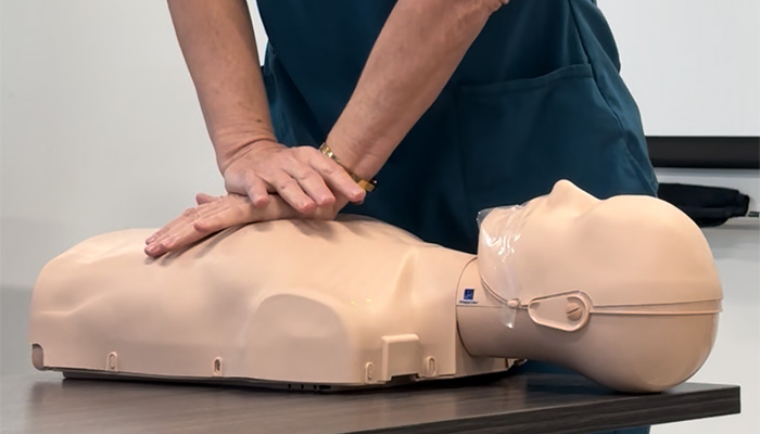 UNC students in CPR training