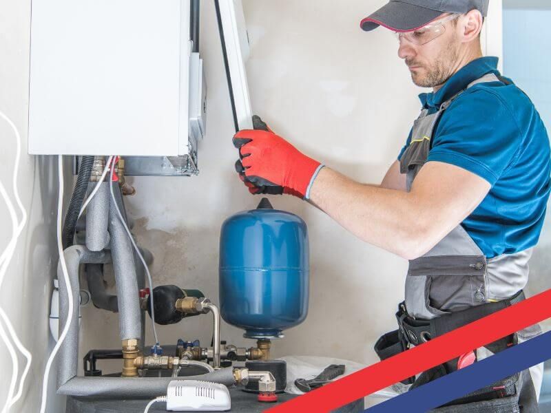 man with plumbing supplies